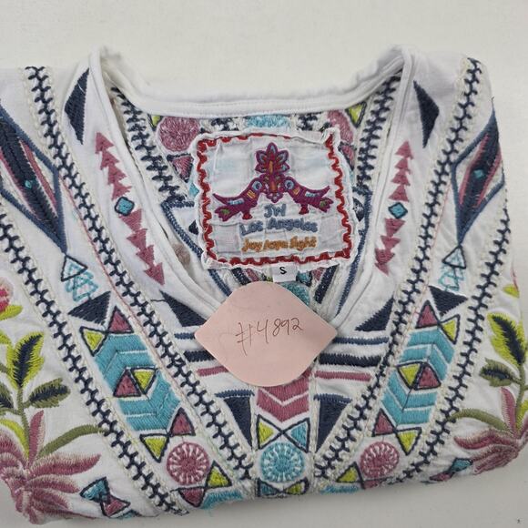 Johnny Was Joy Love Light Poncho Pullover Womens Small Embroidered Boho - Picture 16 of 16
